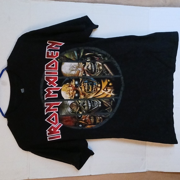 Iron Maiden Men's Nine Eddies Graphic T-Shirt - 100% Cotton, Black